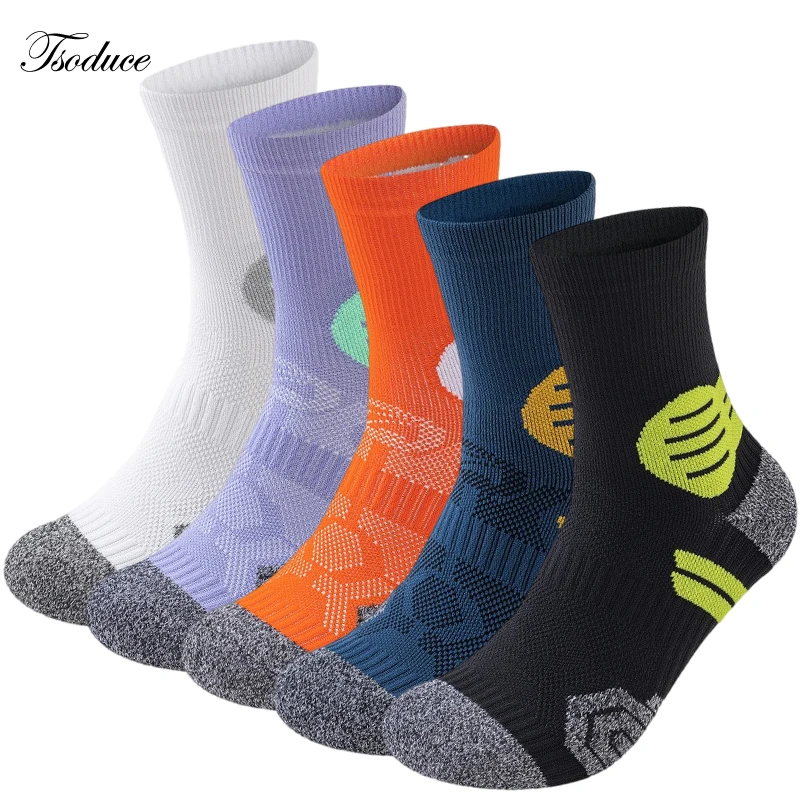 

Профессиональные спортивные носки для фитнеса, нескользящие носки для бега с полотенцесушителем для мужчин и женщин, средняя трубка Marthon, баскетбольные тренировочные носки