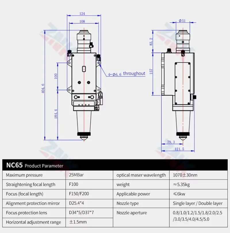 Brand New WSX Head KC15A 2KW Flat Cutting Head for Cutting Machine