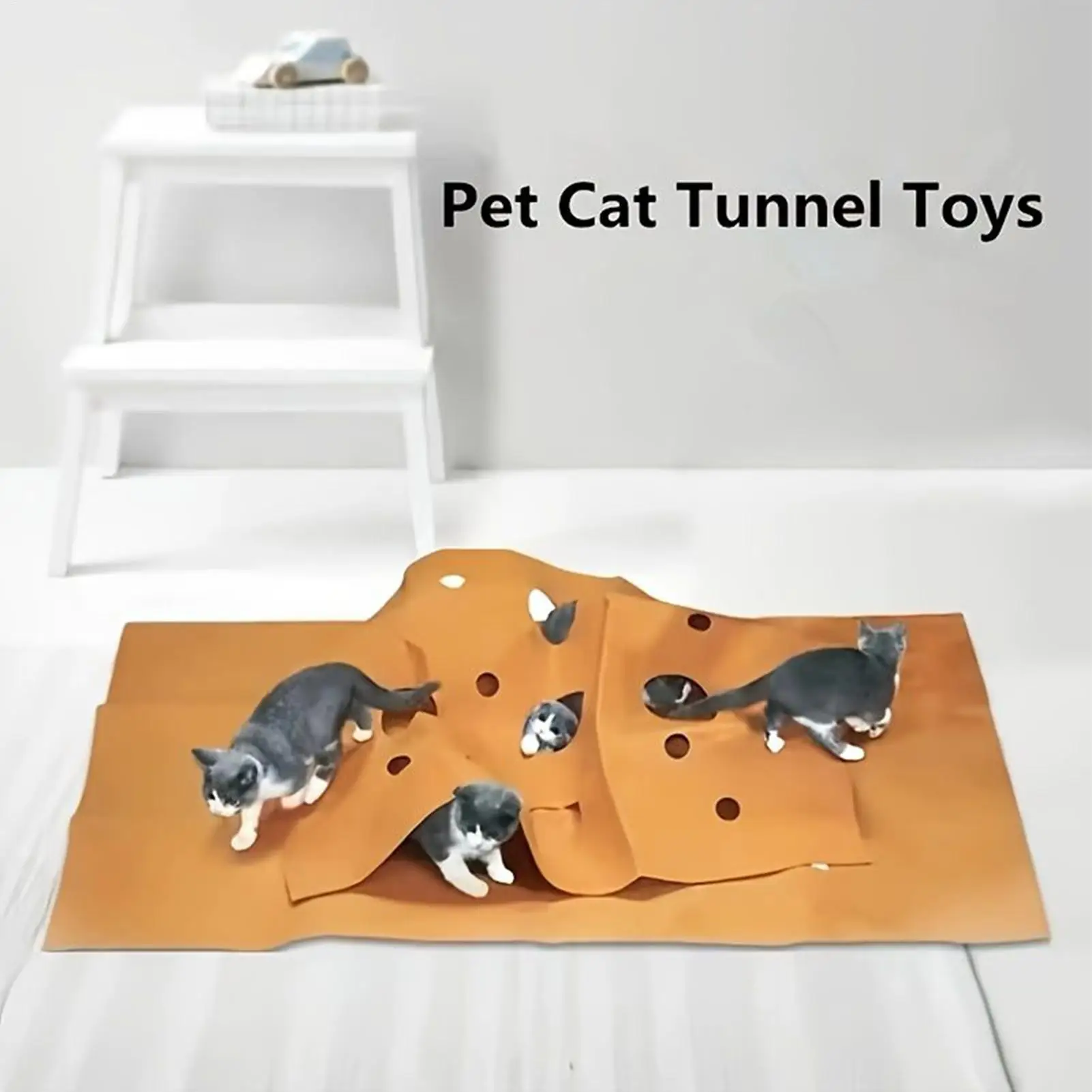 Katzentunnel-Spielzeug, Beweglichkeitstrainingsmatte, Anreicherungsmöbel, interaktives Kätzchen-Tunnel-Spielzeug für Wohnung im Freien, Reisen, Jagd