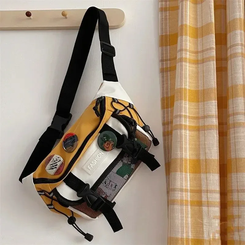 Japanese Style New Trendy Brand Casual Crossbody Bag Ins Nylon Small Shoulder Bag Large Capacity Waist Bag Student Mob