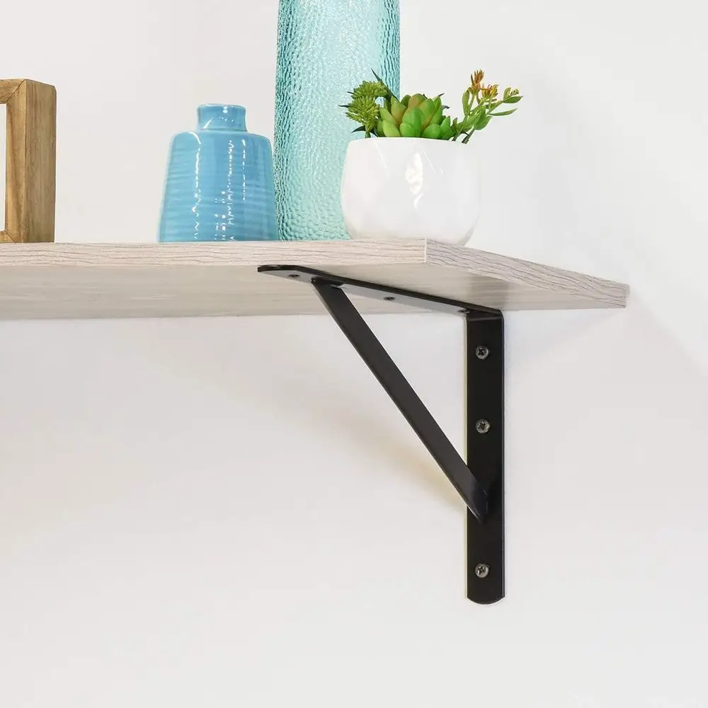 20 sztuk wsporników półek metalowych L20 x H13, czarne, wytrzymałe, ze śrubami, mocne stalowe podpory