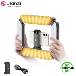 Ulanzi U200 Camera Ring Light Video Rig Fill Light for Smartphone Camera for Gopro 2500K-8500K with Phone Clip Video Light Kit
