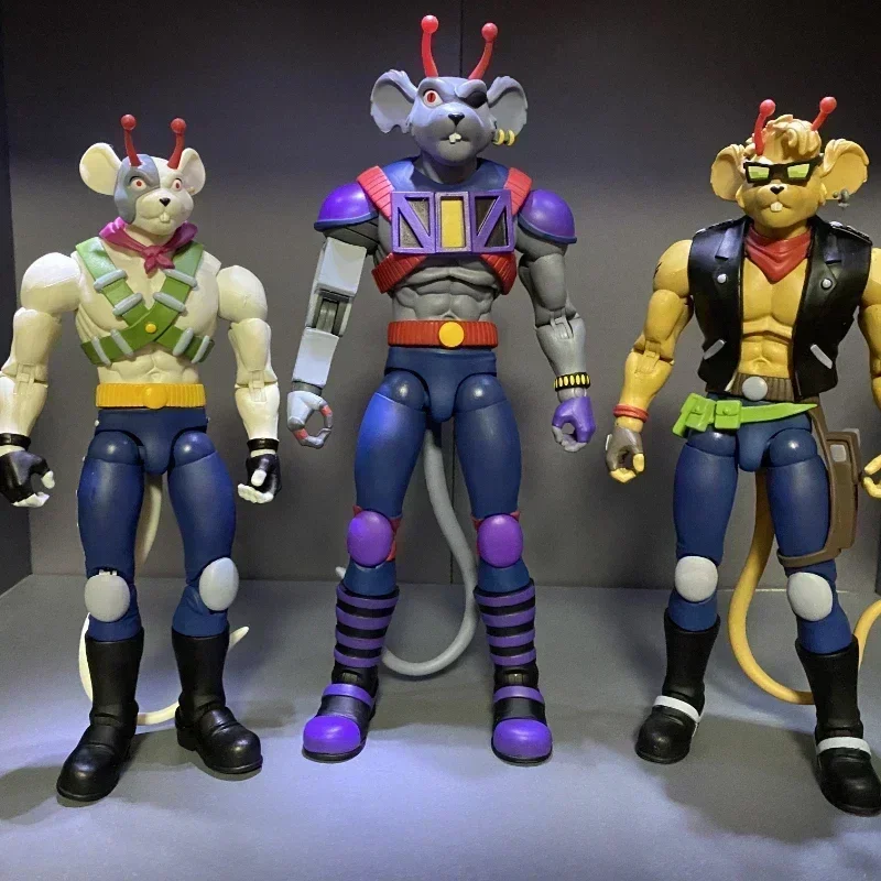 재고 있음 오리지널 Nacelle 1/12 스케일 오토바이 마우스 화성인 마우스 Slotvini 3 피스 세트 싱글 세트 액션 피규어 장난감 선물