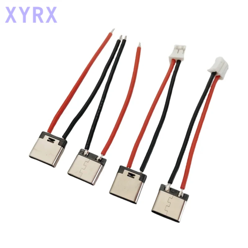 1-10pcs USB Type-C 2Pin Horizontal / Vertical 2P PH2.0 Simple Soldered Male Plug-in Board Quick Charging Socket USB-C Connector