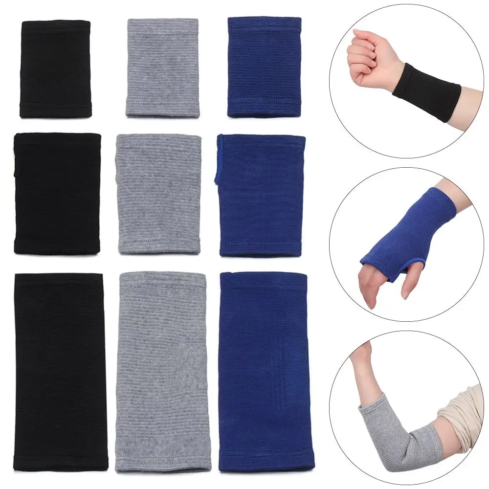 1Pair Hand Sweat Band Palm Wrist Hand Support Glove Elastic Sport Sweatband For Gym Yoga Volleyball Arthritis Brace SleeveSleeve