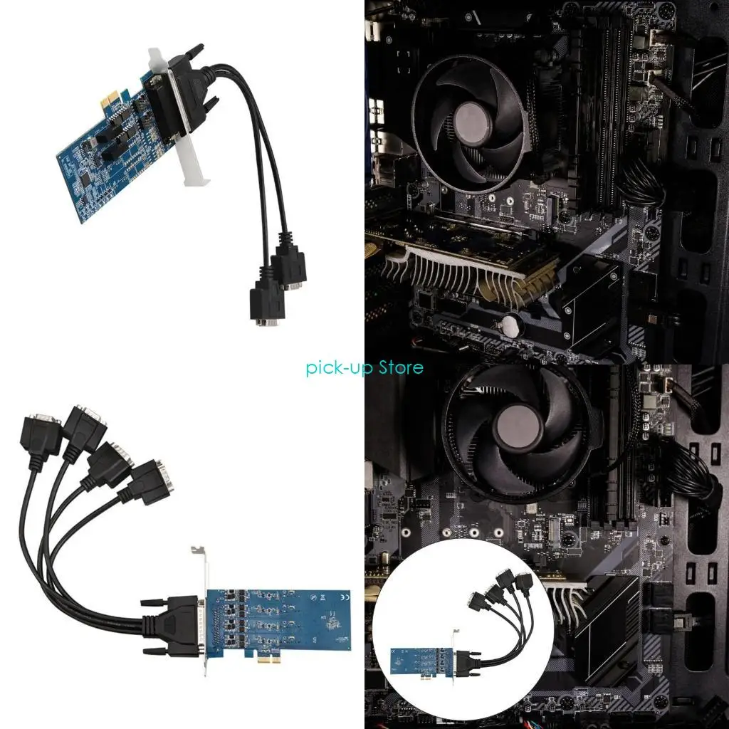 

Q5WA 2/4 Port DB9 RS422/485 Serial PCIE2.0 Card High Performances Controller