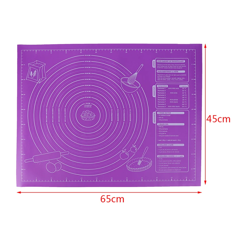 45x60cm Non-Stick Silicone Pad Baking Sheet Dough Mat With Scale Pastry Mat