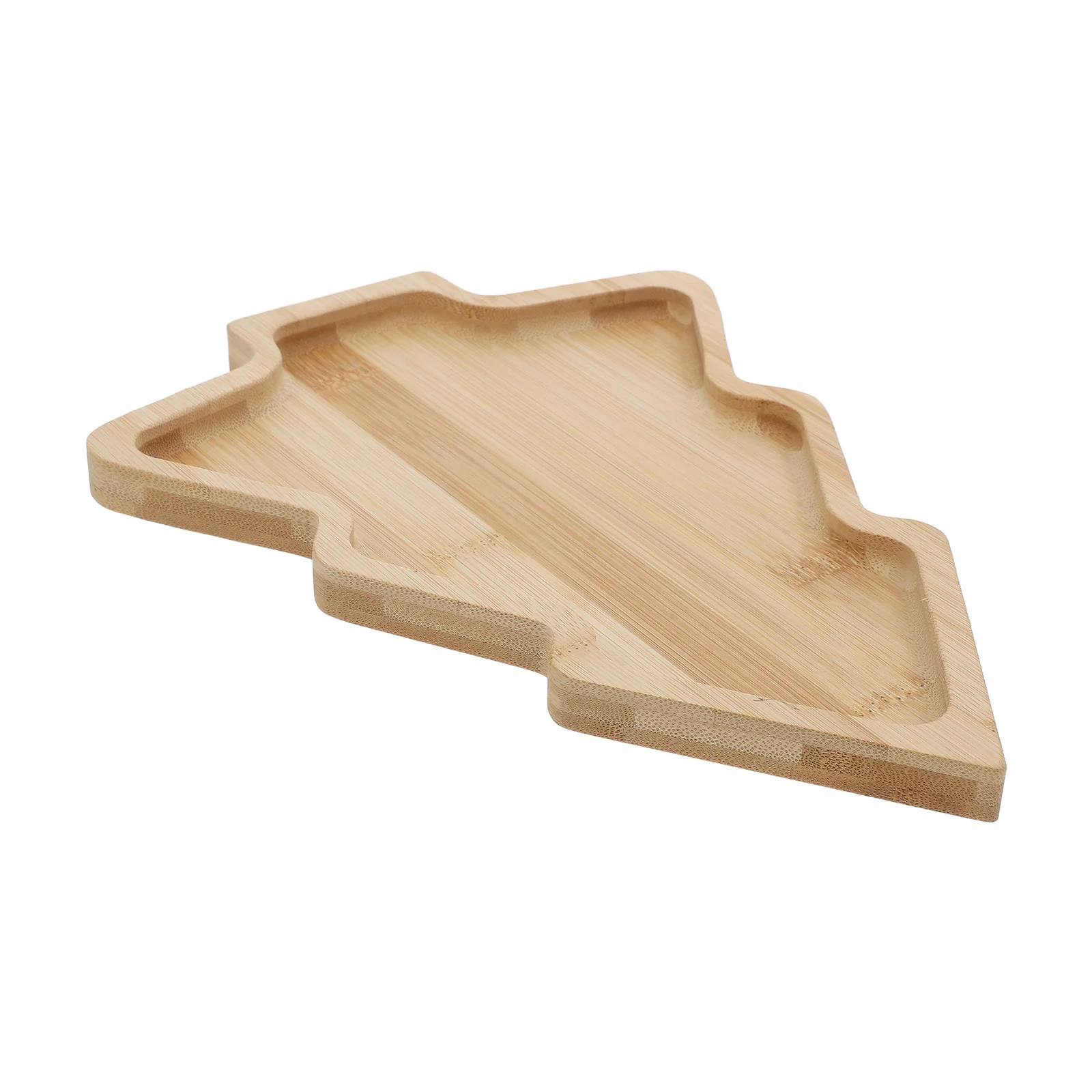 

Christmas Trees Plate Cartoon Salad Dish Dessert Sushi Bamboo Decorative Dinner Tray