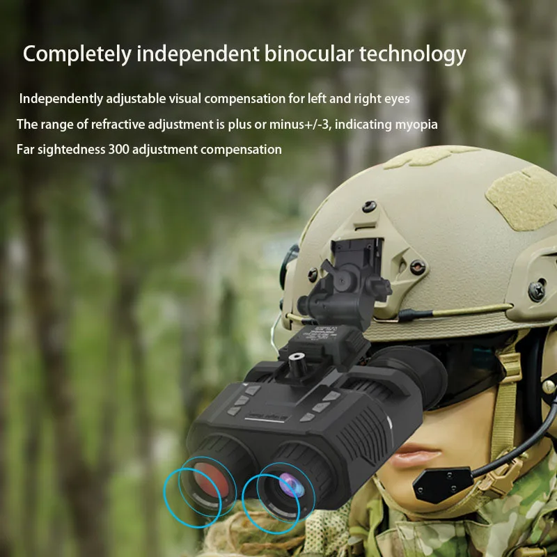 3D Night Vision Binocular Goggles NV8000 Handfree Binoculars Telescope Hunting Googles for Helmet 1080P HD Night Vision Device