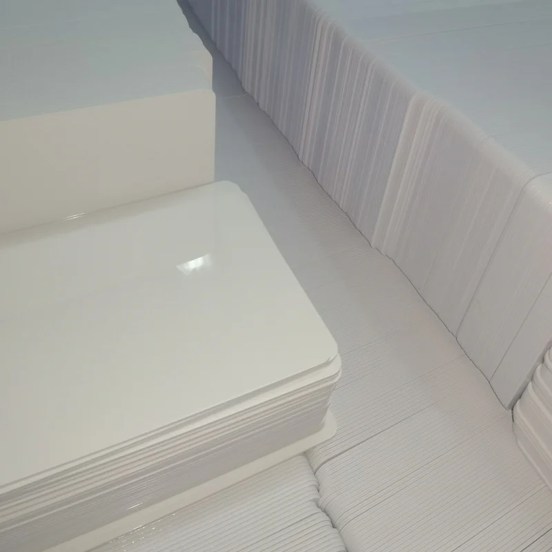 100pcs SUNLAN Double-sided printable Credit card Size 85.5*54mm NFC White PVC Inkjet Dye-sublimation Blank