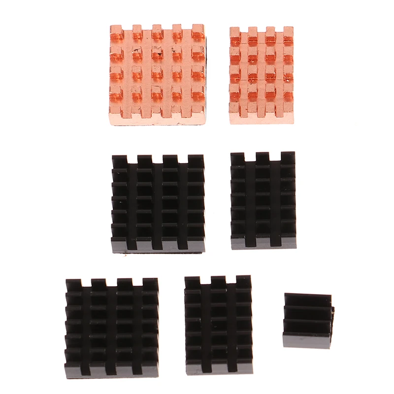 【C】1Set Pure Copper Cooling Heat Sink Aluminum Heatsink Cooler Radiators Cooling Kit For Orange Pi Zero 3/3B