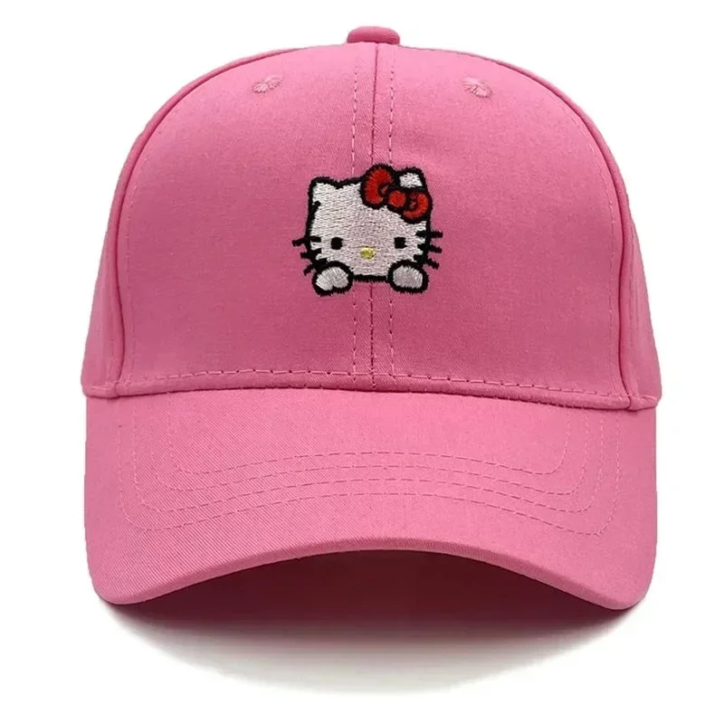 Gorra de béisbol de dibujos animados de Sanrio Hello Kitty Kuromi, Cinnamoroll de algodón para niños, Stitch, Disney, regalos de Navidad para niños