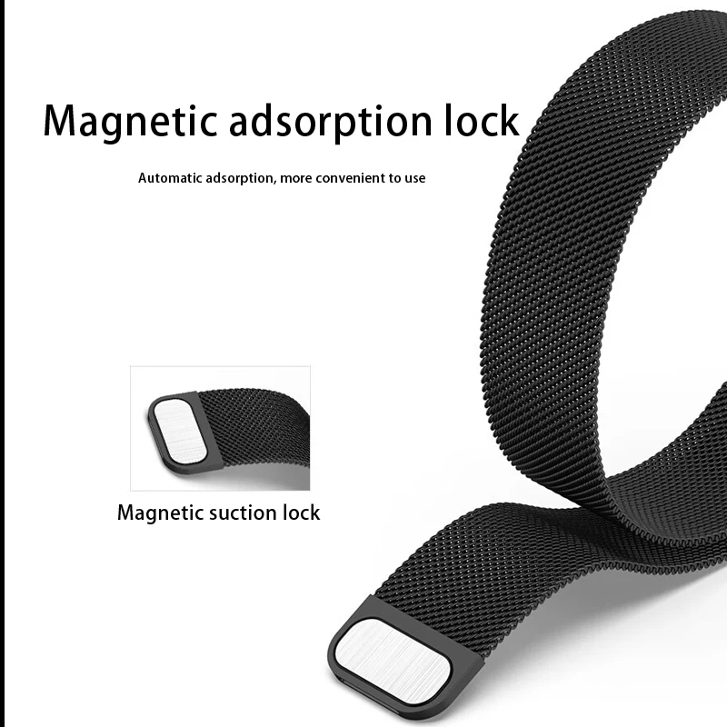 Milan Loop Strap for Xiaomi Band 7Pro Magnetic Metal Steel Sports Wristbands SmartWatch Replacement Bracelet For MI Band 7 PRO