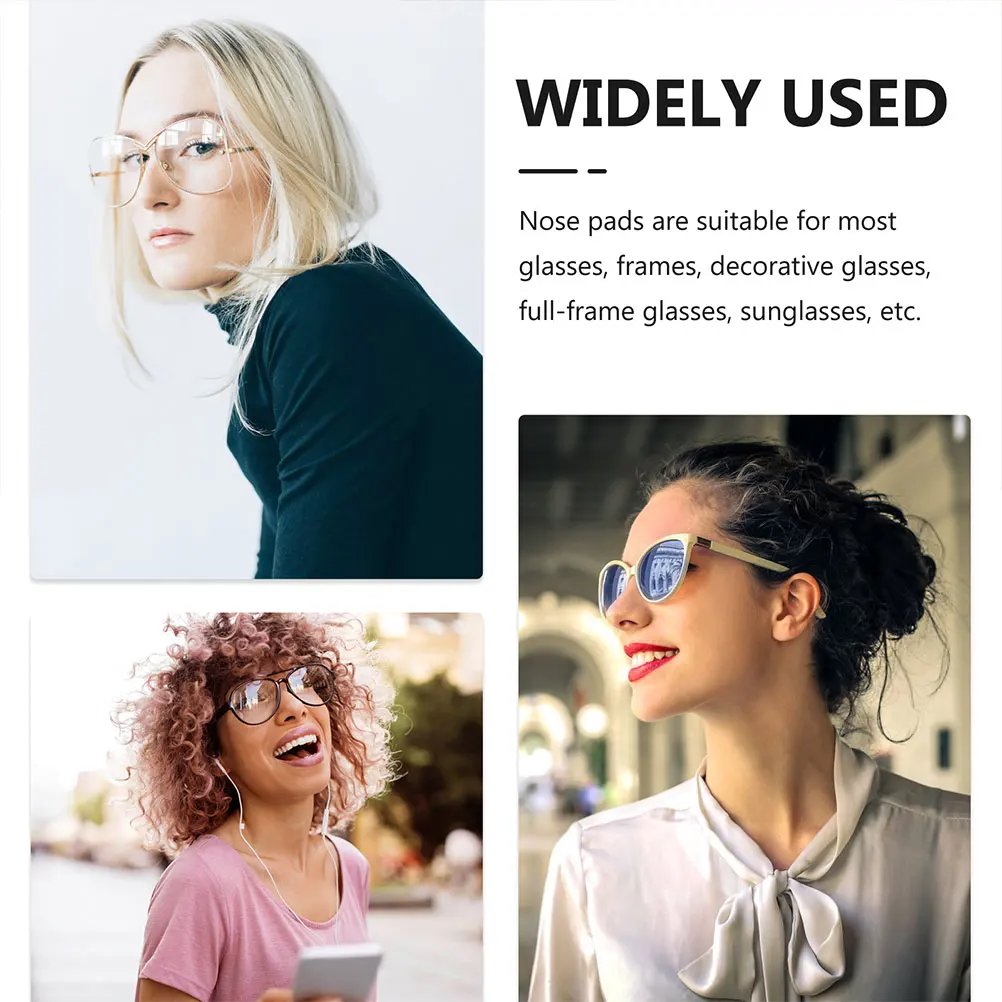 30 pares de óculos profissionais almofada de nariz almofadas de silicone substituíveis experiência de uso confortável almofadas de nariz acessório de óculos