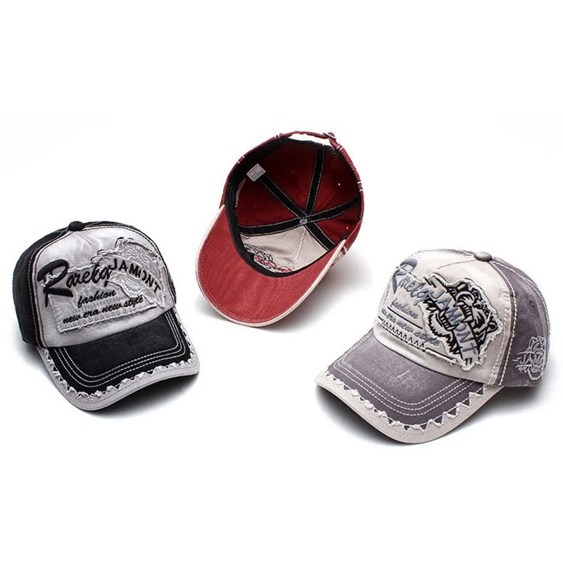 

Men's Retro Washed Baseball Cap Fitted Cap Snapback Hat For Men Bone Women Hat Outdoor Sports Baseball Training Head Protection