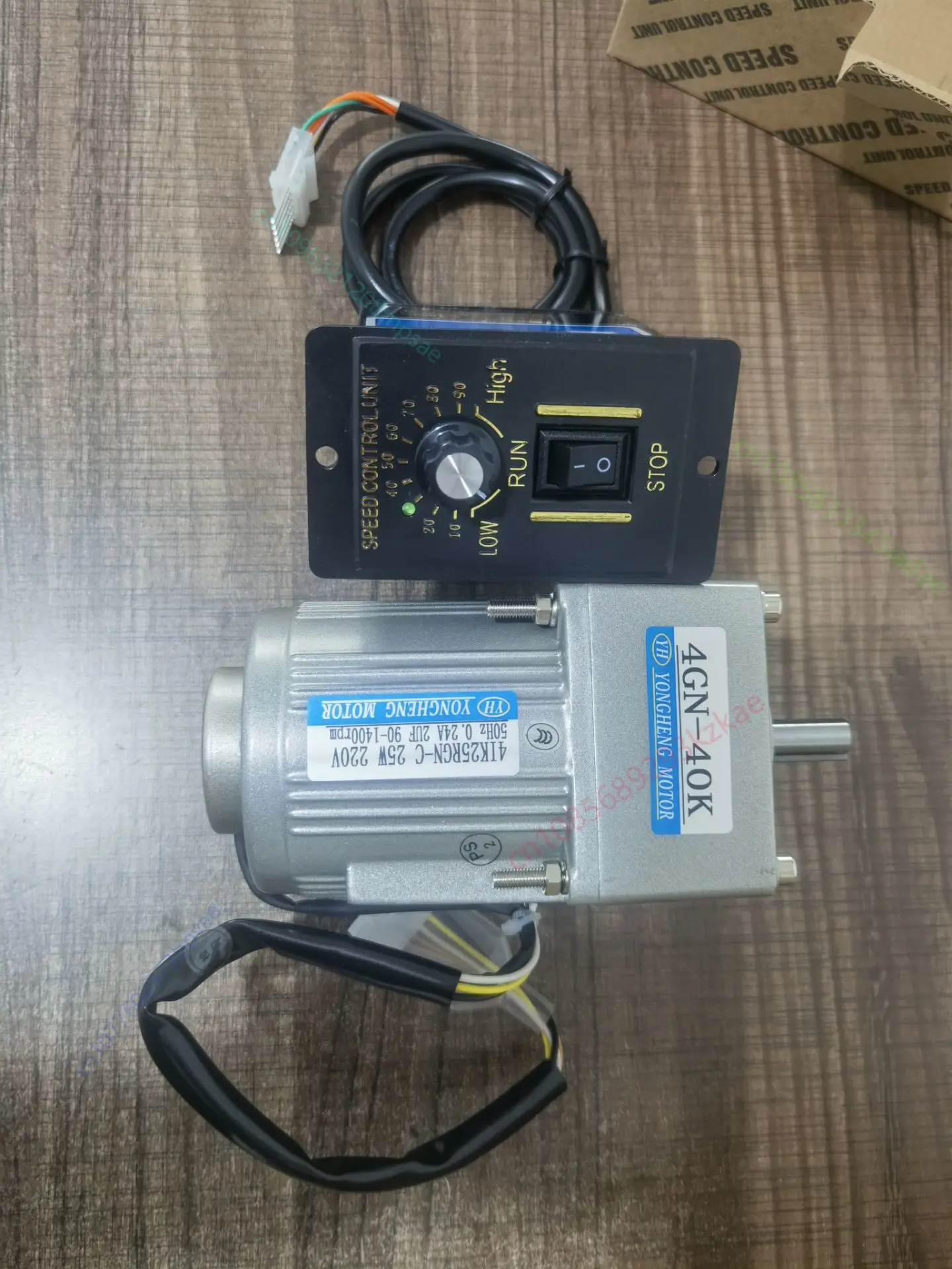 Miniature AC asynchronous single-phase 220V 25W speed regulating deceleration motor 4IK25RGN-C + speed governor