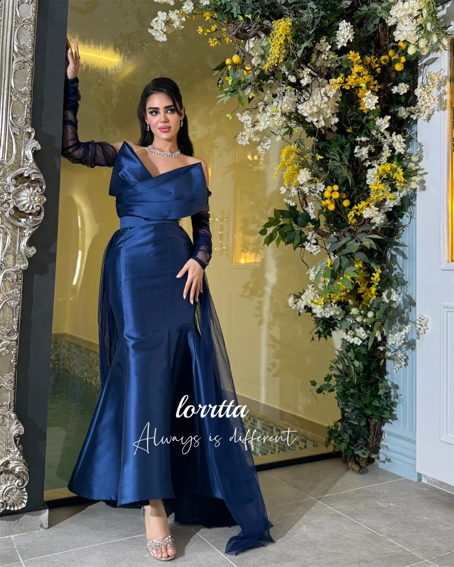 

Lorrtta Customized Grace Elegant Long Dress Fishtail Cut Women's Evening Dress Woman Special Occasion Dresses Prom Dresses 2025