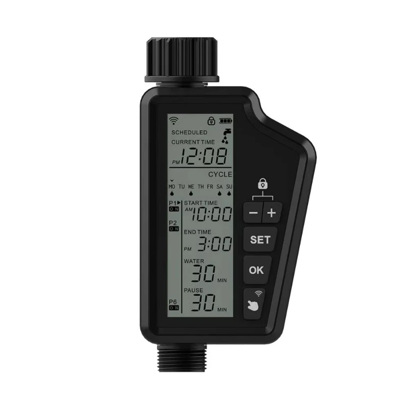 Automatic watering device for garden potted plants, remote control with delay function