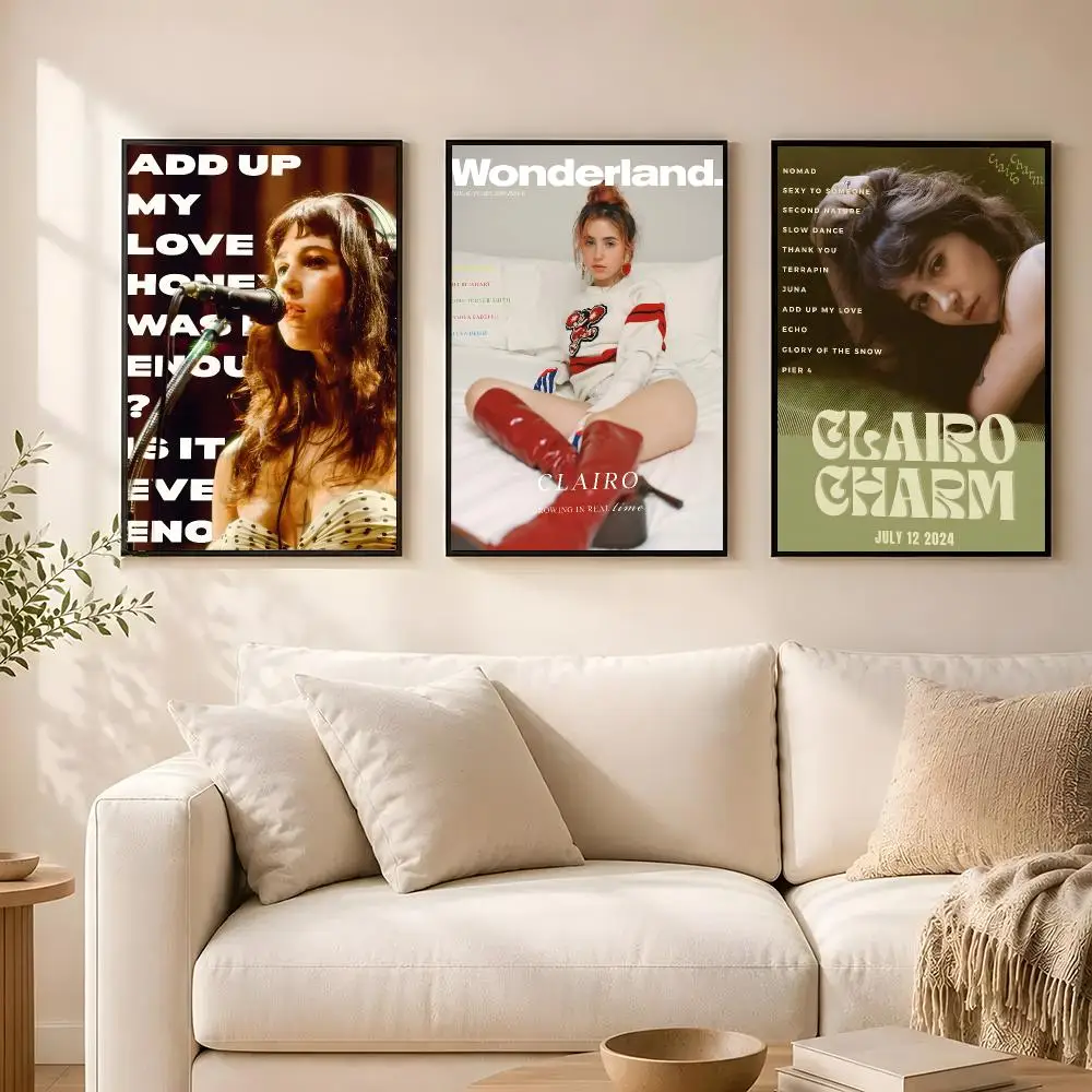 Singer Clairo Poster poster Self-adhesive wall stickers, suitable for room decoration, high-quality printing.