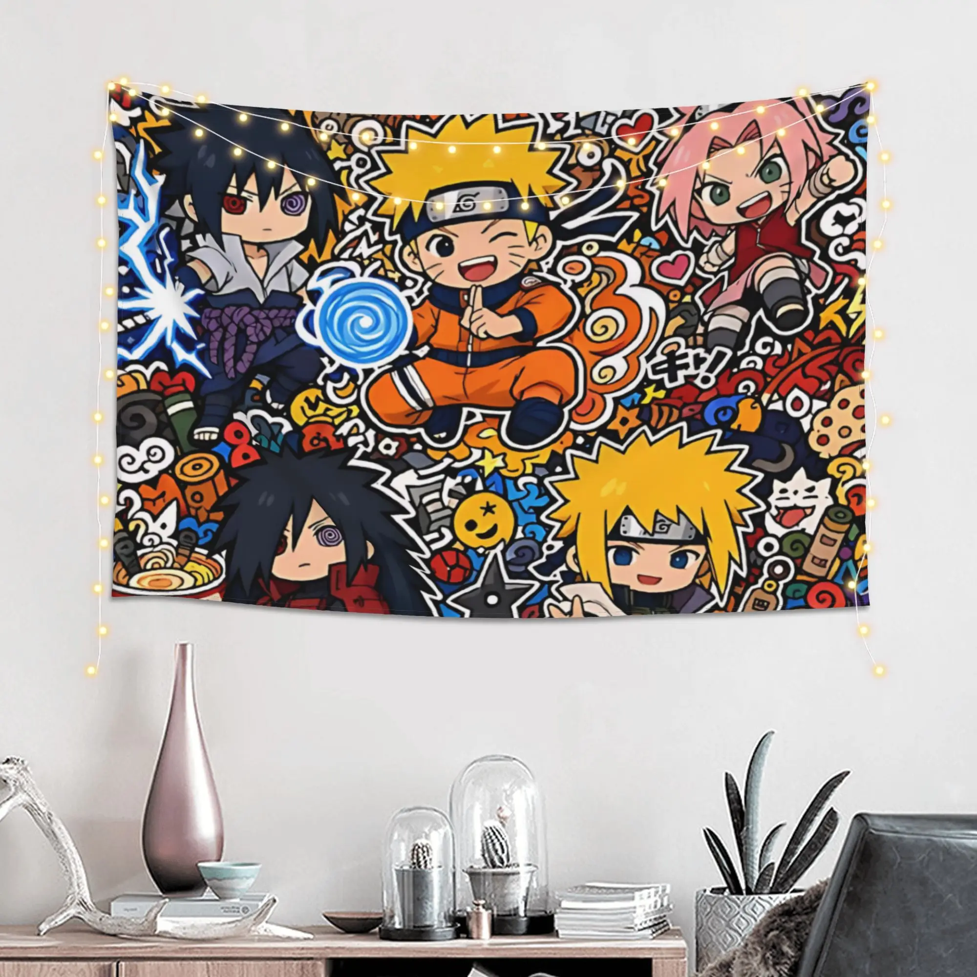 Cutecore Anime Narutos Tapestry Bedroom Decoration  Wall Hanging Blanket Tapestry Cool Stuff For Room