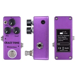 MOSKY  CRAZY TONE Mini Single True Bypass Guitar High Gain Distortion Electric Guitar Bass Effect Pedal RIOT Distortion