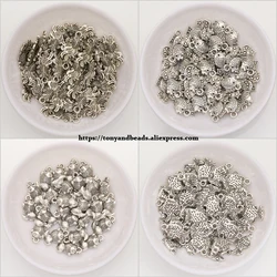 (50Pcs/Lot) Zinc Alloy Tibetan Silver European Charm Fish-Shape Pendant 4 Style For Jewelry Making DIY