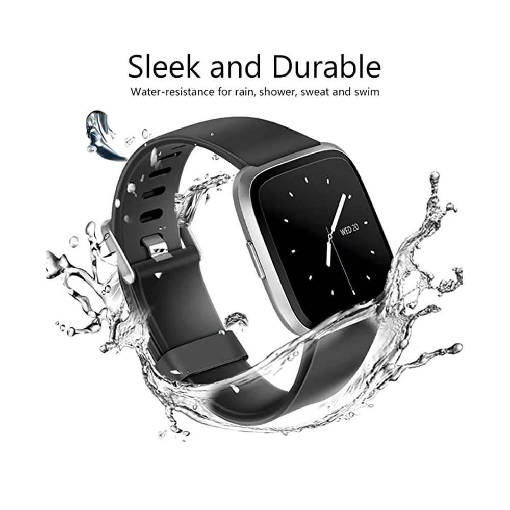 Silicone Strap for Fitbit Versa 2/Fitbit Versa/Versa Lite/Versa Special Edition,Classic Fitbit Watchband Replacement Comfortable