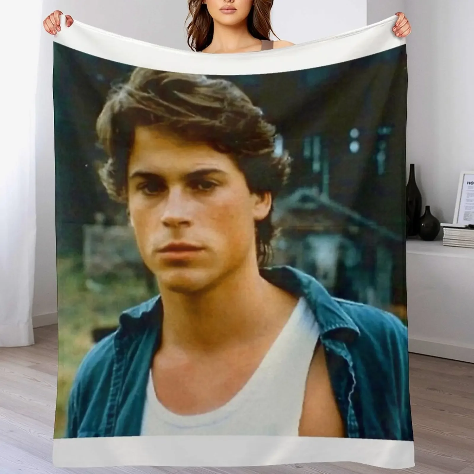 

Rob Lowe Throw Blanket Plush Fuzzy Cozy Blanket for Couch Sofa