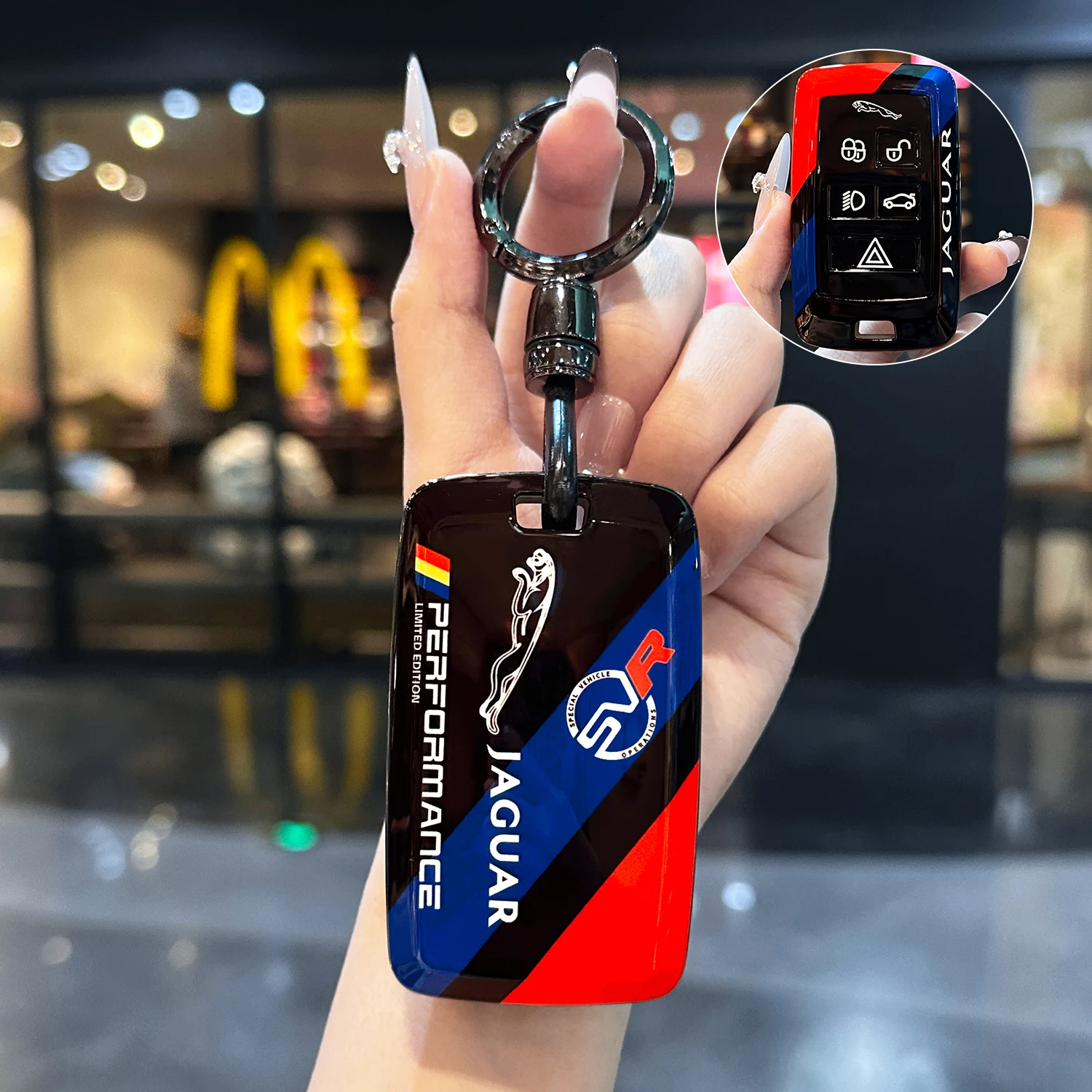 

Cool ABS Car Remote Key Case Cover Holder Shell Keychain For Jaguar XE XF E-Pace F-Pace A8 X8 XJ XFL Auto Interior Accessories