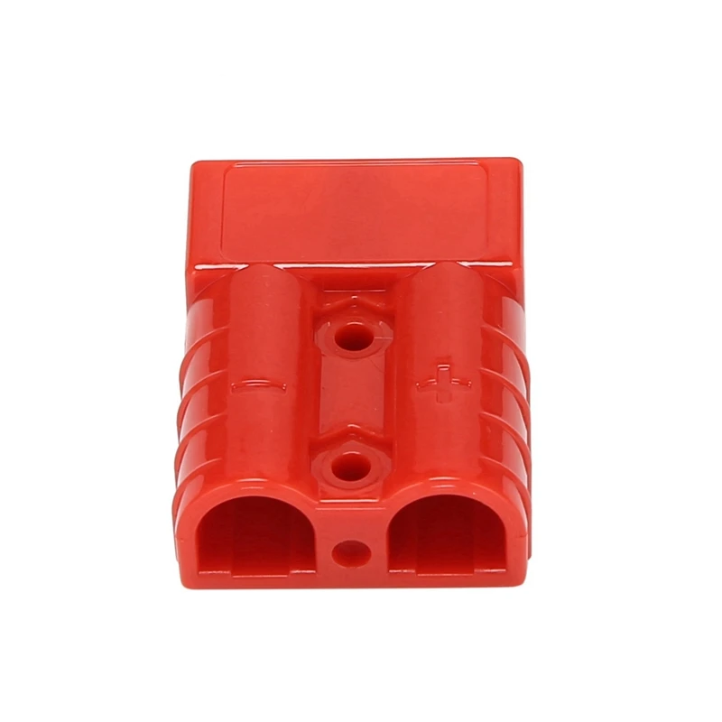 2X For Anderson Style Plug Connectors 50A 600V 6-12AWG AC/DC Power Tool For 6AWG Plated Solid Terminals Plugs Red