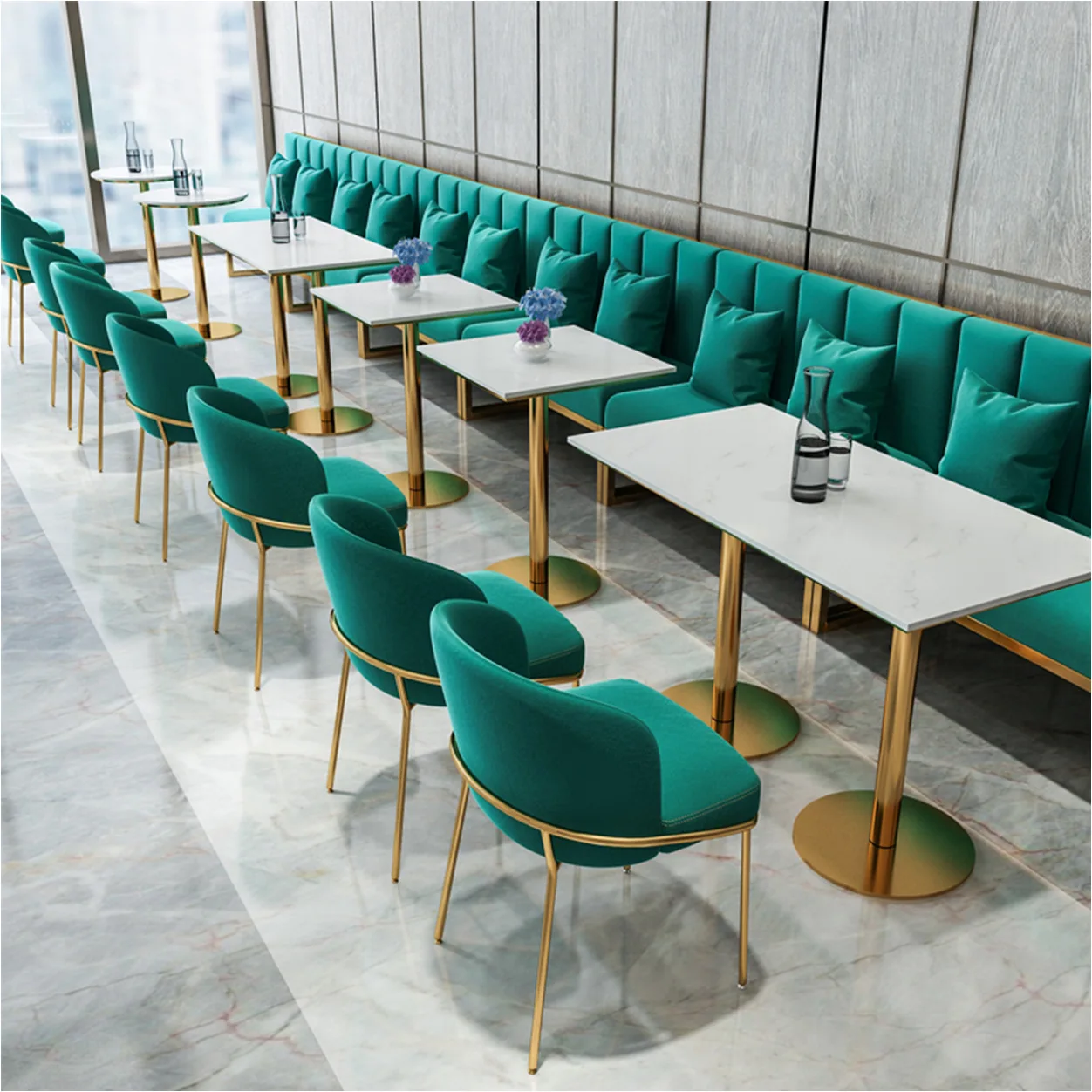 متجر شاي حليب المشاهير على الإنترنت، مقهى، طاولة طعام غير رسمية ومجموعة كرسي، منطقة صالة متجر الملابس