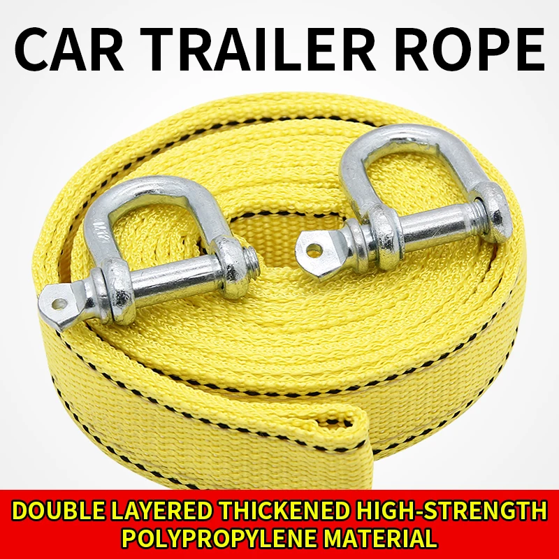 

Car Trailer Rope Off road Pulling Rope 5-ton 4M 5M Trailer with Rescue Pulling Rope Steel Wire Rope Thickened Special