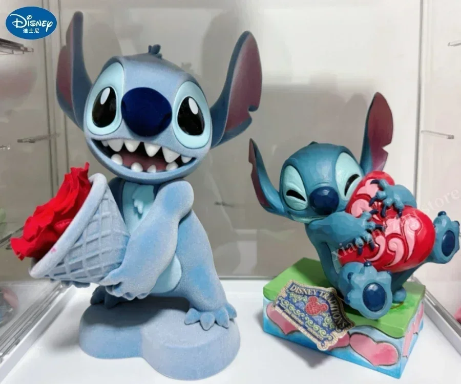 

13cm Disney Anime Figure Stitch Love Stitch Handicraft Desktop Decoration Starry Baby Birthday Surprise Children'S Toy Gifts