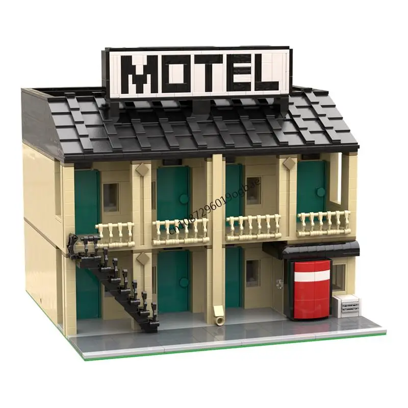 

New 2258Pcs City Hot Selling Street View Moc Modular Motel Model Building Blocks Diy Creative Ideas Kids Toys Birthday Gifts