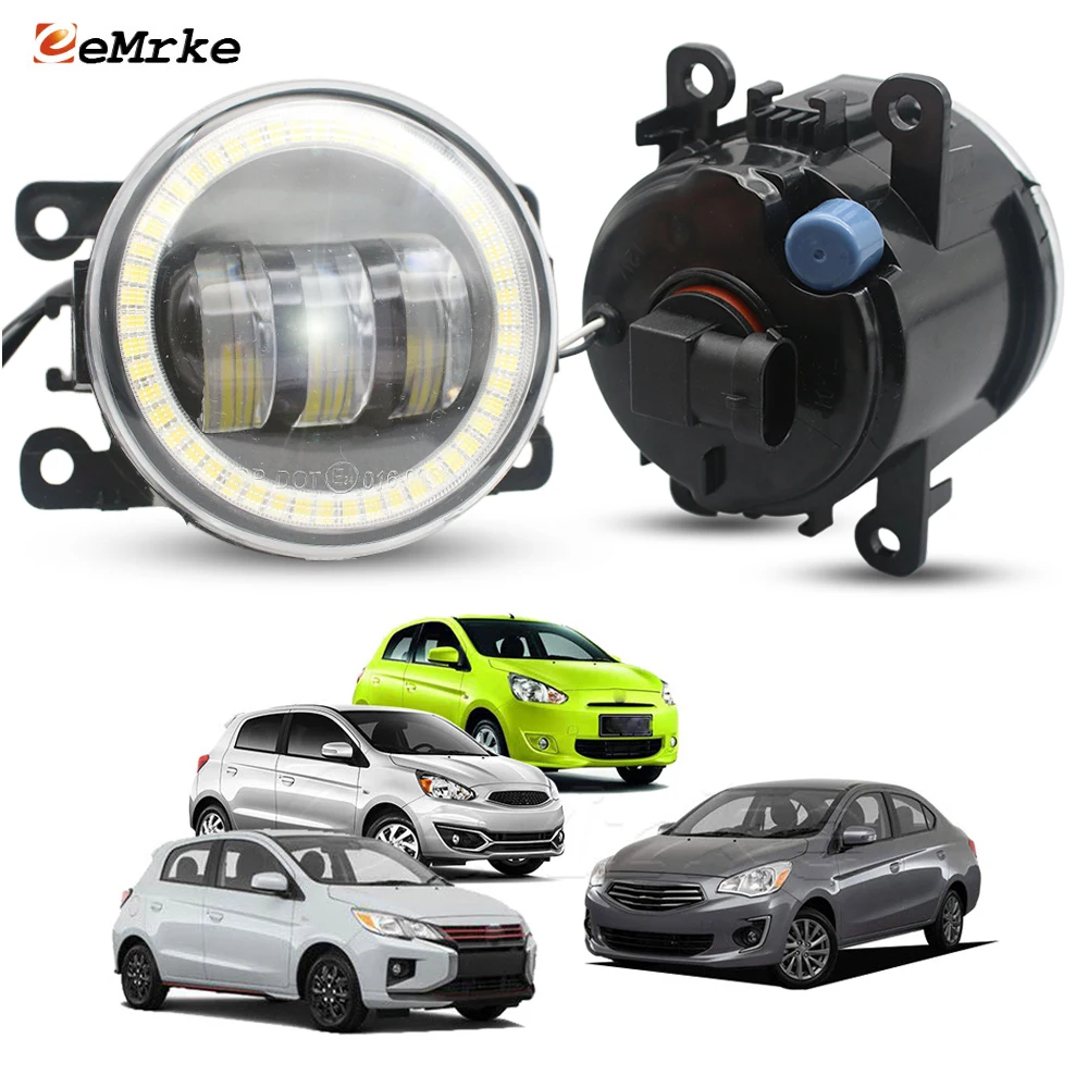 

Светодиодные противотуманные фары «Ангельские глазки» DRL для Mitsubishi Attrage G4 Mirage / Space Star Hatchback, передний бампер, дневные ходовые огни, замена