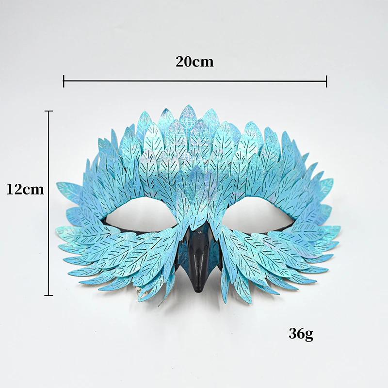 Máscara de águila con pico de pájaro, disfraz de pluma de búho, máscaras de animales de media cara, mascarada, Halloween, Carnaval, disfraz de fiesta de Purim, accesorios