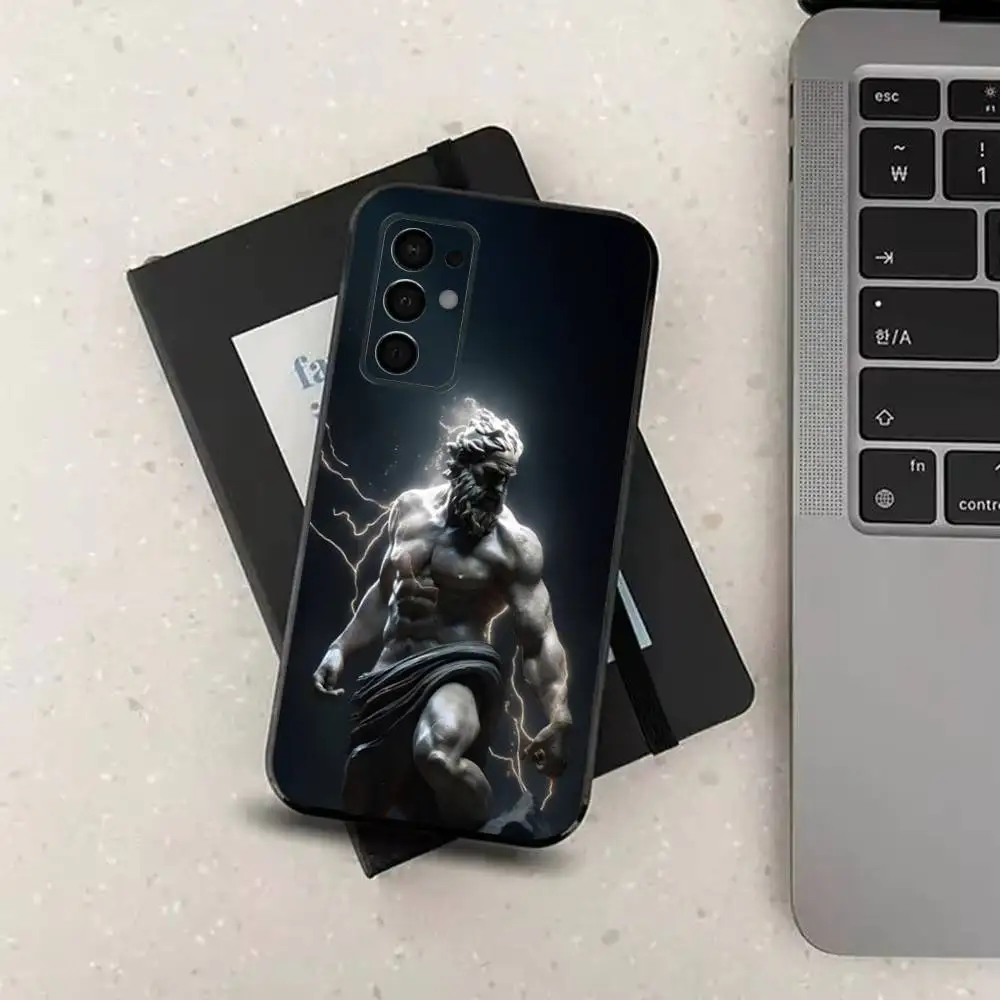 Coque de téléphone Zeus de la mythologie grecque, étui noir pour Samsung Galaxy A91,A80,A73,A72,A53A52,A32,A31A22,A21s,A20,