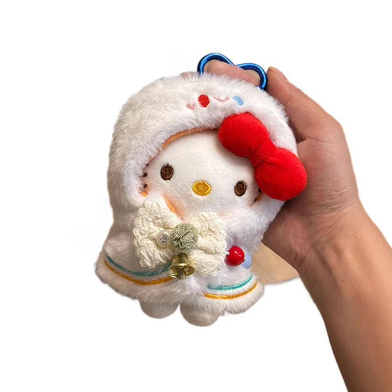 พวงกุญแจตุ๊กตาเฮลโลคิตตี้ซานริโอสุดน่ารักสำหรับกระเป๋าเรียน ของขวัญน่ารักนุ่มนิ่มสำหรับผู้หญิงและเด็กผู้หญิง เหมาะสำหรับตกแต่งกระเป๋าเป้