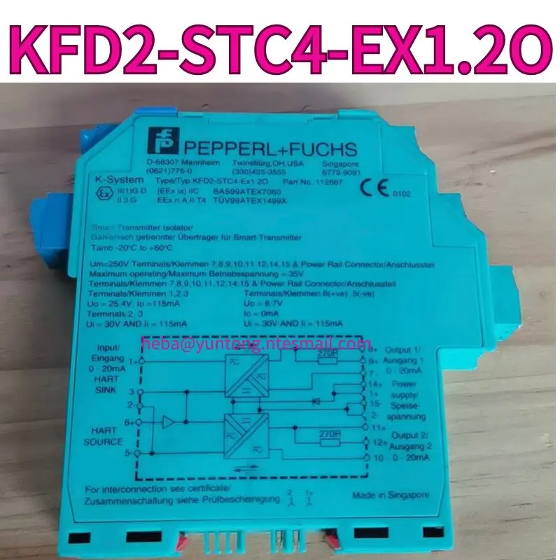 New KFD2-STC4-EX1.2O   KFD2-STC4-Ex1.20 safety barrier for fast delivery