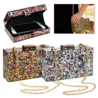 Acrylic Luxury Chain Handbag For Women Box Clutch Evening Bags Party Shoulder Crossbody Bags Dinner Dress Purses Festival Gifts 3