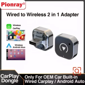 Pionray Adaptor CarPlay Nirkabel 2in1 Sistem Cerdas Mobil Kotak Pintar AI Otomatis Android untuk VW Toyota Nissan Honda Ford Benz 12 perangkat ai penjualan terbaik - №