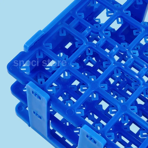 Imagen 2 del producto Soporte para tubos de ensayo de plástico, estante para tubos colorimétricos multifuncional, soporte para tubos de ensayo, soporte para viales, soporte para tubos centrífugos desmontable