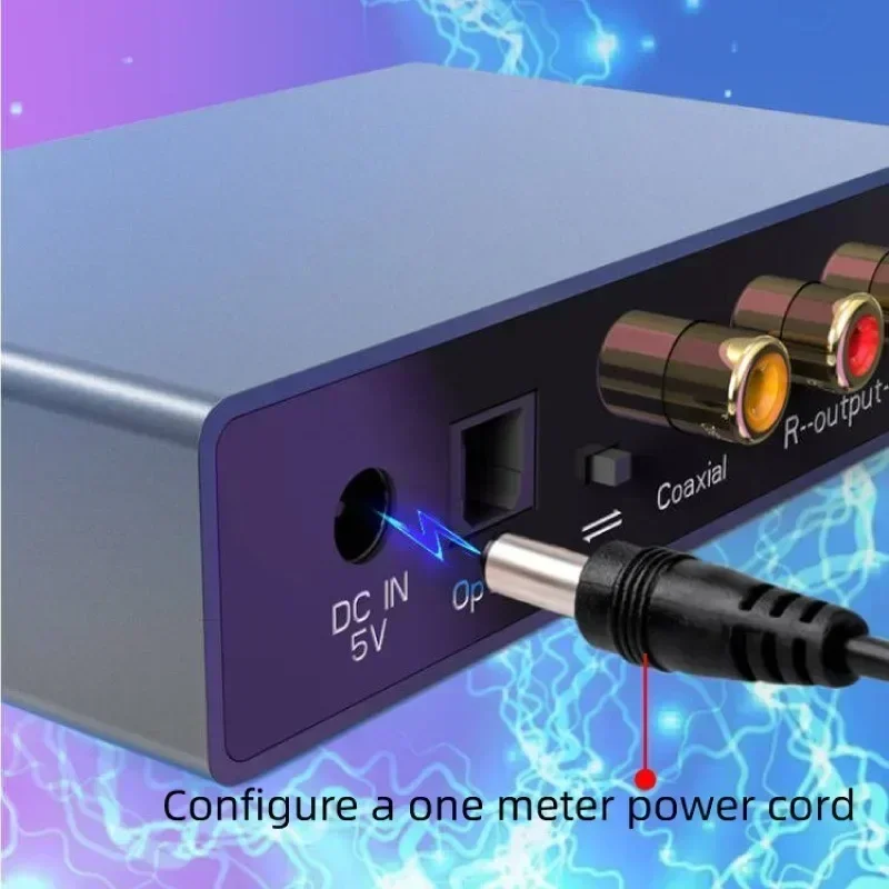 DAC 24Bit 192Khz Optical Coaxial To Audio Converter Output RCA3.5 To Amplifier For Home Theater TV