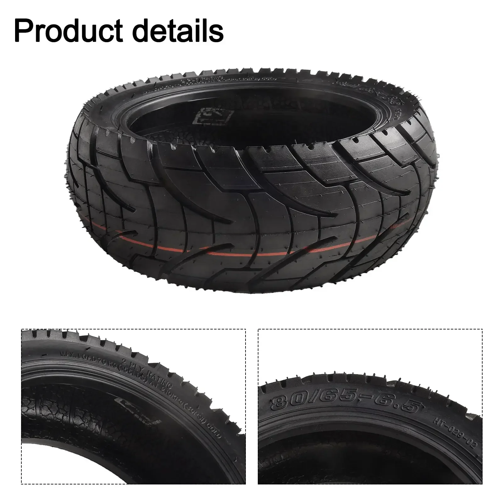 

Scooters Parts Tubeless Tyre Outdoor Sports Road Tubeless 80/65-6.5 Accessories Balance Car For KUGOO M4/M4 PRO
