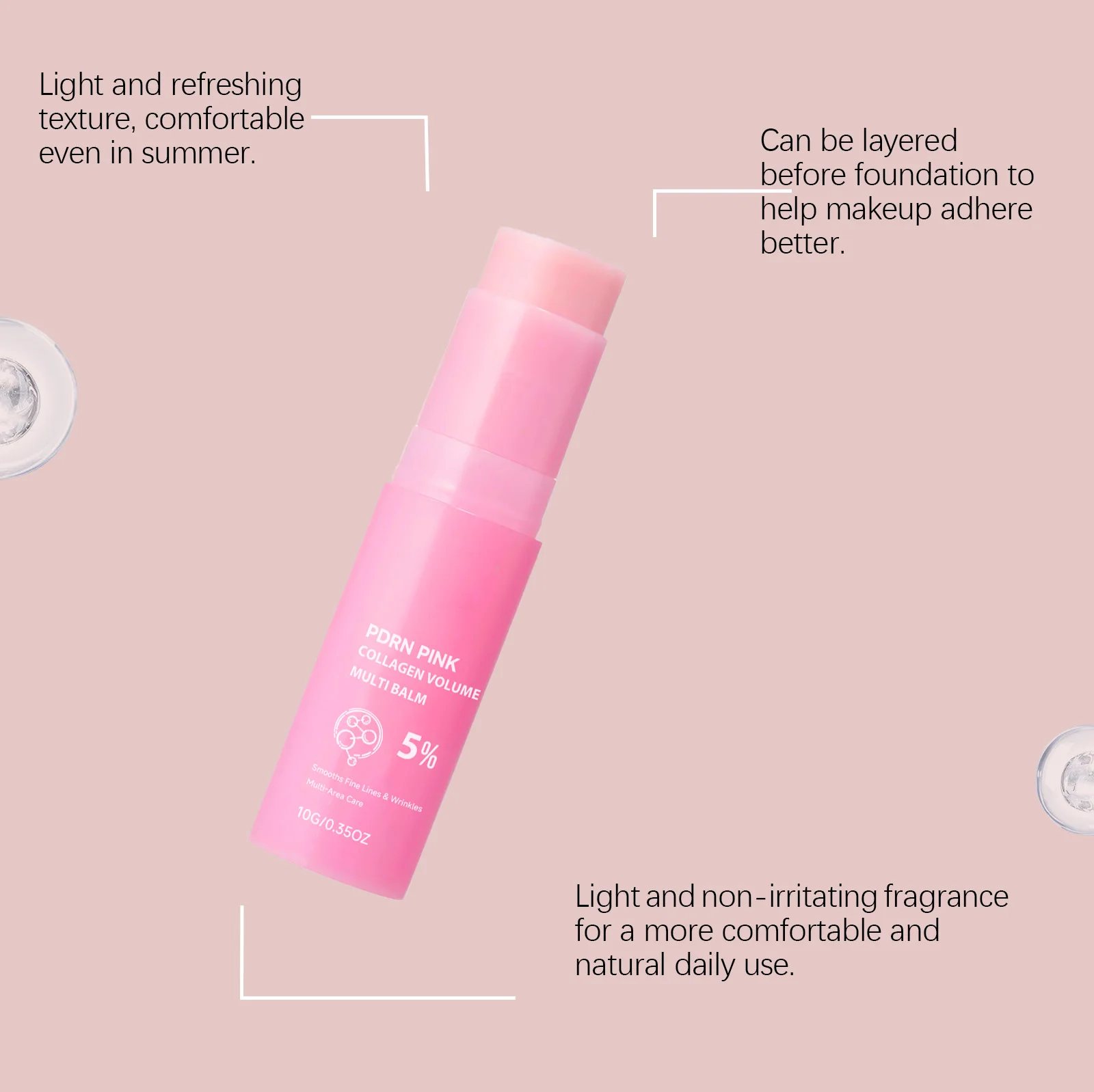 PDRN Pink Collagen Volume Multi Balm Stick Soothing Moisturizer Repair Face Cream Anti Aging Firming Skin For Eye Neck Forehead view 3