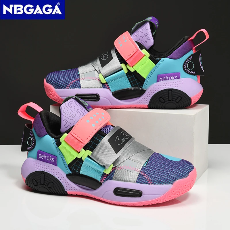 New Teenager's Sports Shoes Breathable Professional Basketball Shoes For Children's Boys Summer Running Size 31-40
