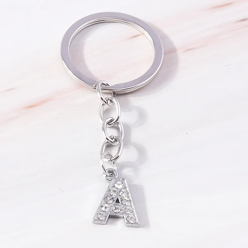 Niedliche Kristall-Schlüsselanhänger mit 26 Buchstaben A-Z als Auto-Schlüsselanhänger, Souvenir-Geschenke für Frauen und Männer, Handtaschenanhänger, Schlüsselringe, DIY-Zubehör – Detail 5