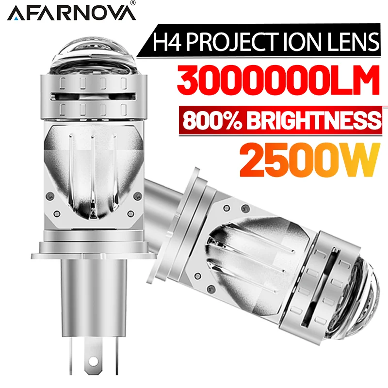 

2PC 3000000LM H4 LED Projector Lens Car Headlight Bulbs Mini Bi LED Powerful 2500W High Low Beam Auto Motorcycle Lamp Plug&Play