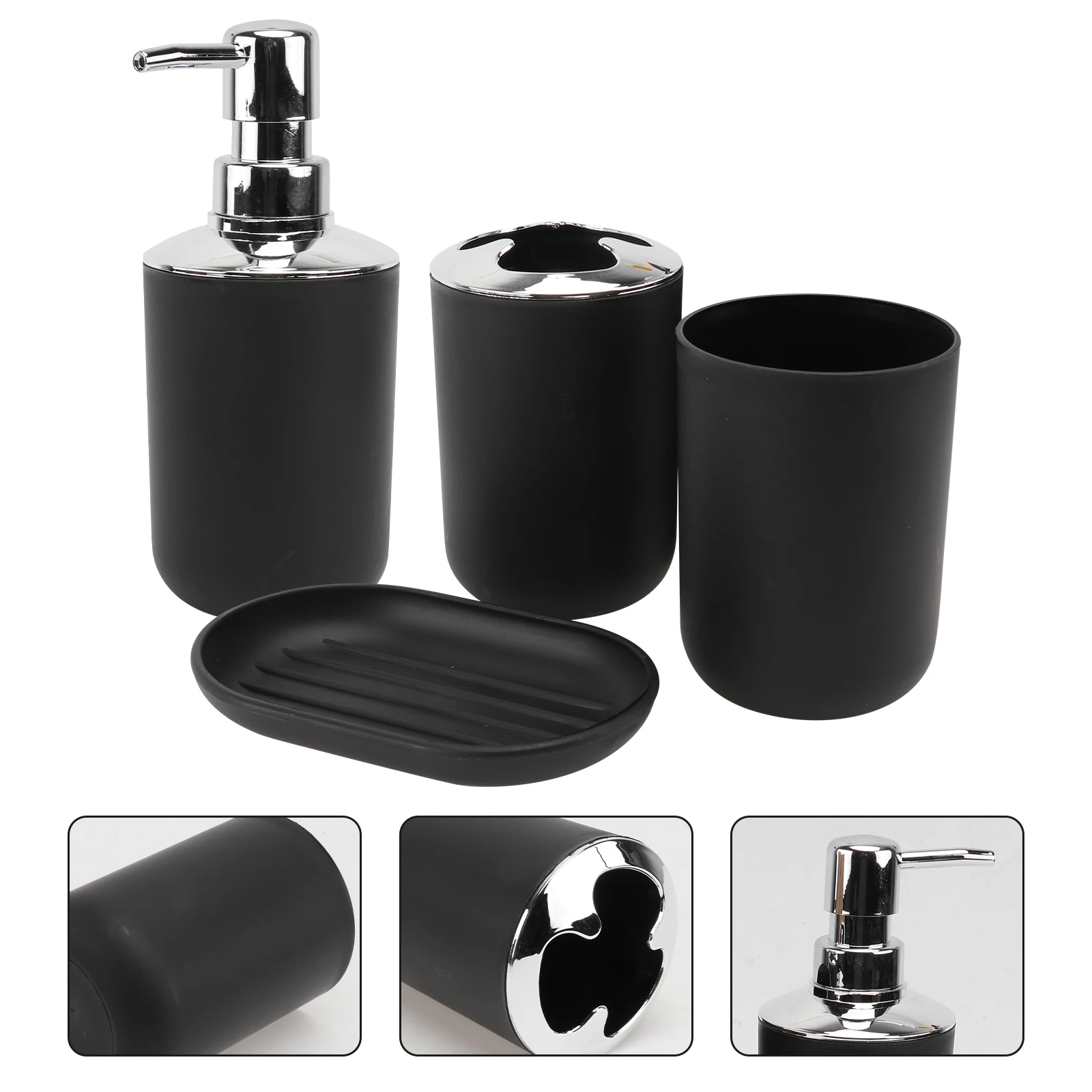 

1 set Bathroom Accessories Kit Smooth Modern Design Gargle Cup For Home Hotel Use Simple Bathroom Wash Supplies Household