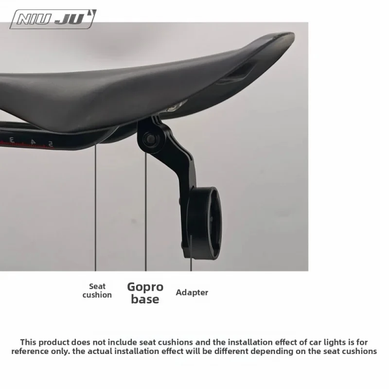 For Bryton R300L Radar Tail Light Saddle Mount, Road Bike Pre-drilled Seat Cushion Bracket view 3
